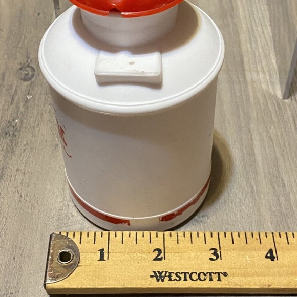 Vintage Plastic Milk Can Cream Container Pourer Made in USA Red White - Picture 7 of 8
